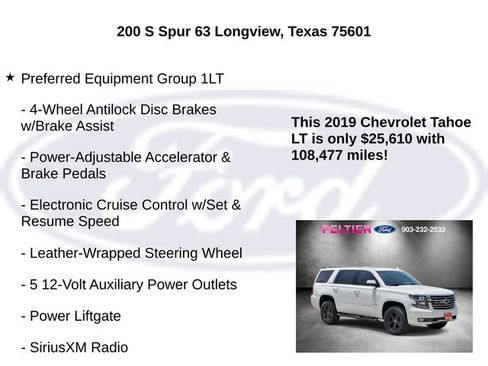 Used 2019 Chevrolet Tahoe LT w/ Luxury Package AWD/4WD image 15