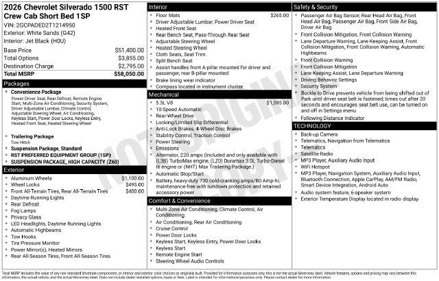 New 2026 Chevrolet Silverado 1500 RST RWD image 5