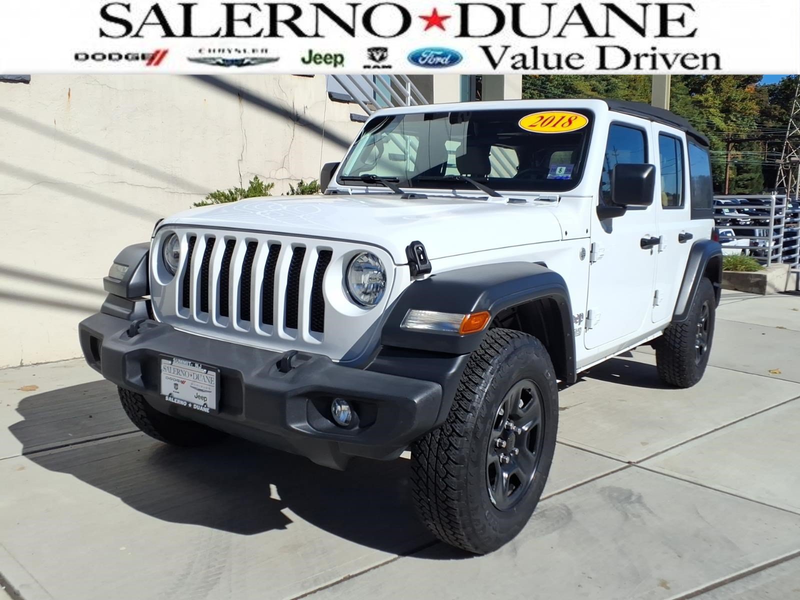 Certified 2018 Jeep Wrangler Unlimited Sport AWD/4WD image 1