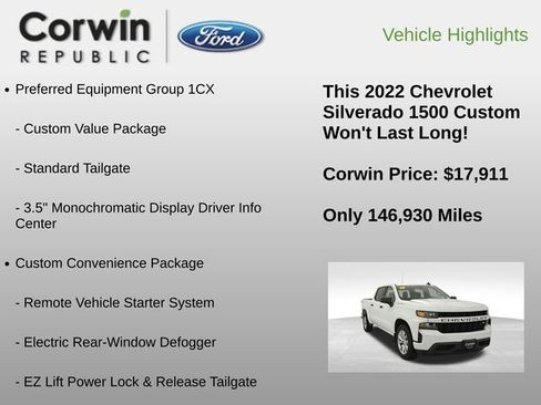 Used 2022 Chevrolet Silverado 1500 Custom image 18