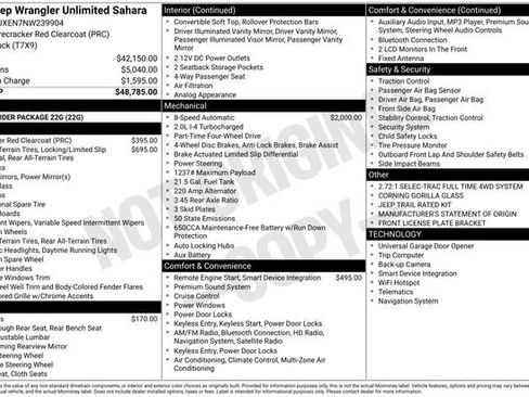 Used 2022 Jeep Wrangler Unlimited Sahara AWD/4WD image 49