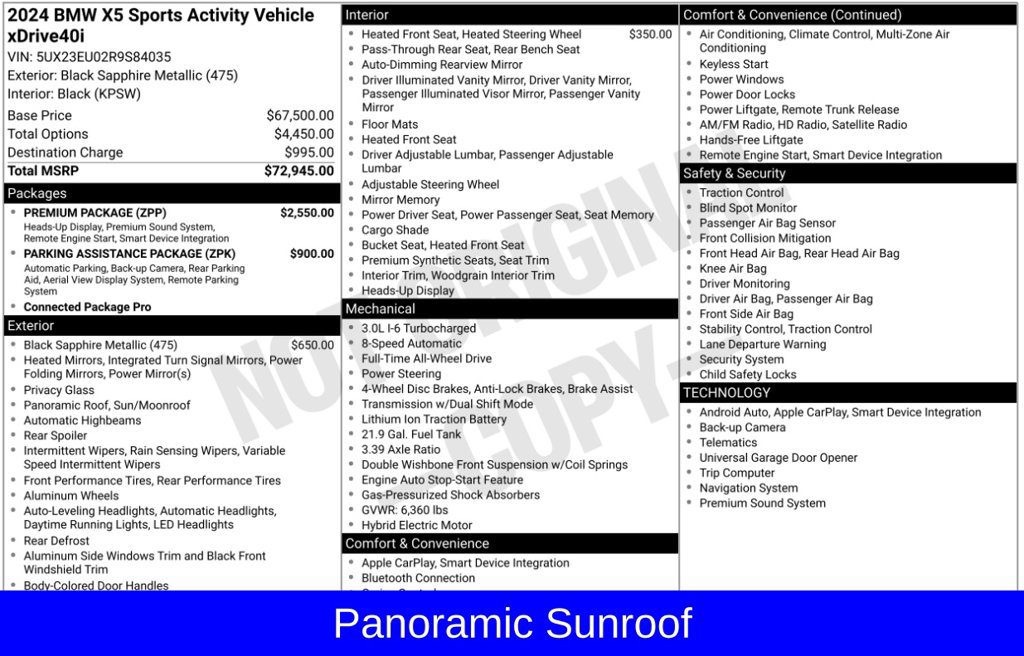Certified 2024 BMW X5 xDrive40i w/ Premium Package AWD/4WD image 6