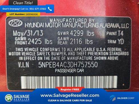 Used 2013 Hyundai Sonata GLS FWD image 16