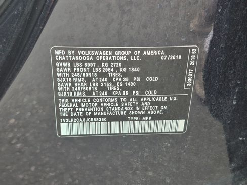 Used 2018 Volkswagen Atlas SE AWD/4WD image 32
