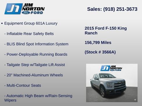 Used 2015 Ford F150 King Ranch w/ Equipment Group 601A Luxury AWD/4WD image 14