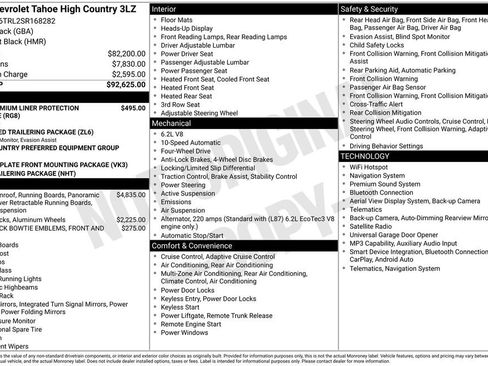 Certified 2025 Chevrolet Tahoe High Country AWD/4WD image 42