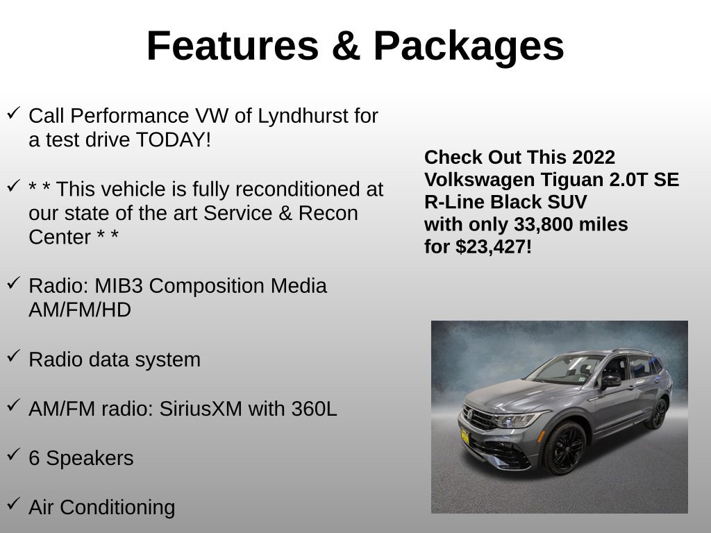 Used 2022 Volkswagen Tiguan SE R-Line AWD/4WD image 4