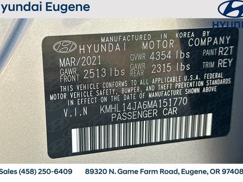 Used 2021 Hyundai Sonata SEL w/ Convenience Package FWD image 38