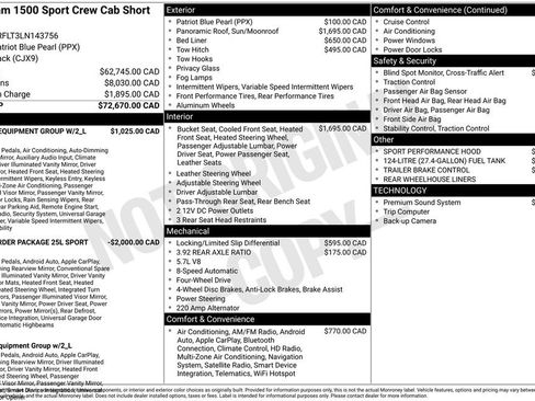 Used 2020 RAM 1500 Sport w/ Level 2 Equipment Goup w/2_L image 40