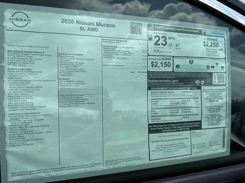 New 2026 Nissan Murano SL AWD/4WD image 39