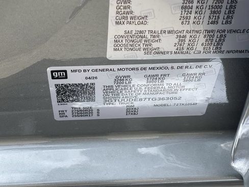 New 2026 GMC Sierra 1500 SLT w/ SLT Premium Plus Package AWD/4WD image 34