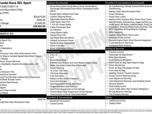 New 2026 Hyundai Kona SEL Sport FWD image 4