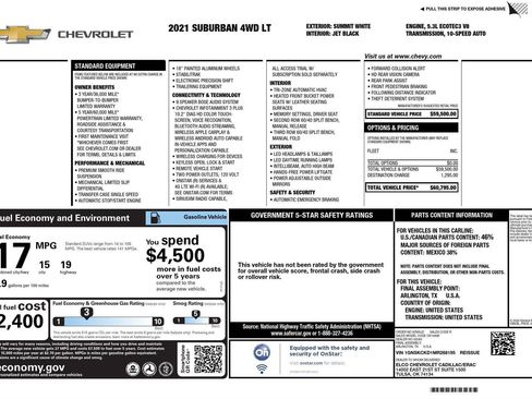 Used 2021 Chevrolet Suburban LT image 16