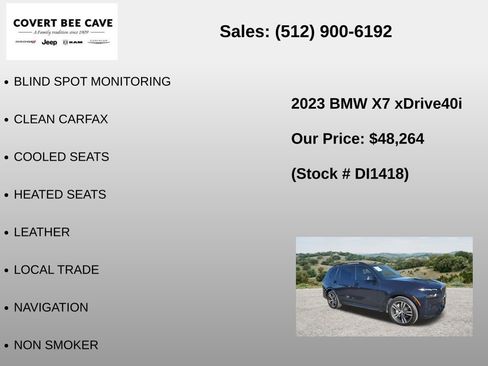 Used 2023 BMW X7 xDrive40i w/ M Sport Package AWD/4WD image 6