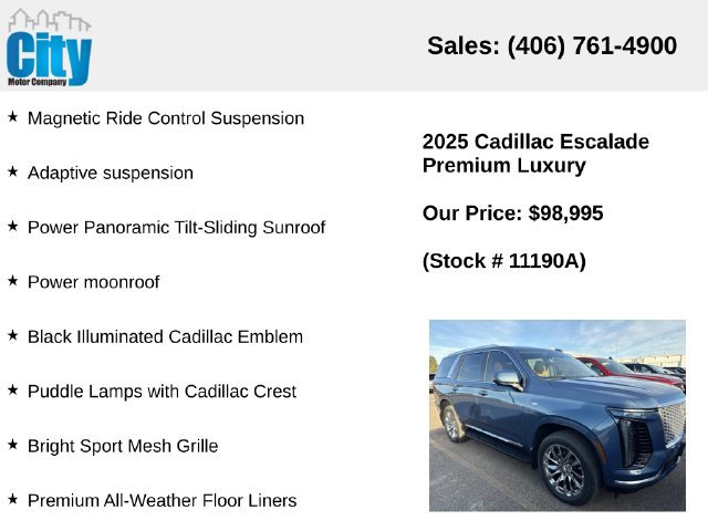 Used 2025 Cadillac Escalade Premium Luxury w/ LPO, Radiant Package AWD/4WD image 12