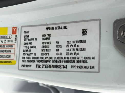 Used 2021 Tesla Model 3 Standard Range Plus image 46