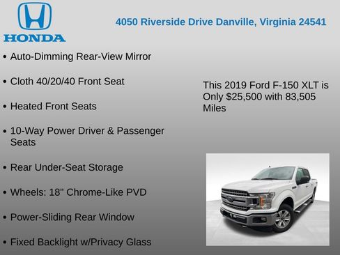 Used 2019 Ford F150 XLT w/ Equipment Group 302A Luxury AWD/4WD image 25