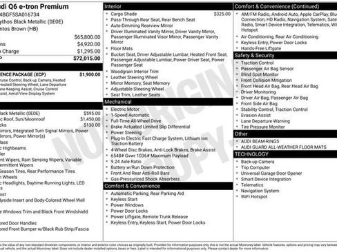 Used 2025 Audi Q6 e-tron Premium w/ Convenience Package image 13