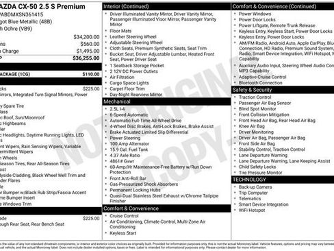 Certified 2025 MAZDA CX-50 AWD 2.5 S w/ Cargo Package image 24