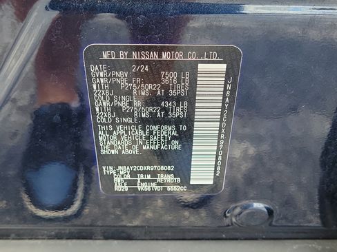 Certified 2024 Nissan Armada Platinum w/ Cargo Package AWD/4WD image 28