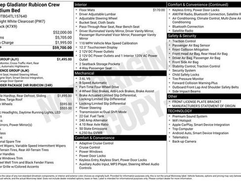 New 2026 Jeep Gladiator Rubicon w/ Safety Group AWD/4WD image 38