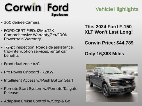 Used 2024 Ford F150 XLT w/ Equipment Group 302A MID AWD/4WD image 31