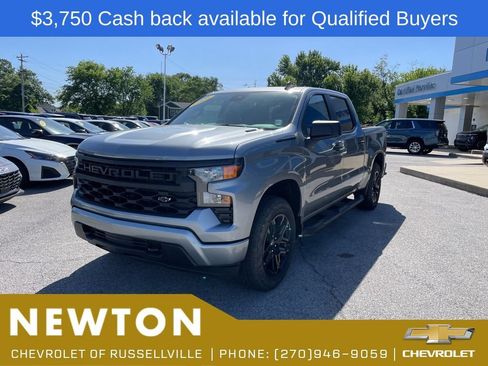 New 2026 Chevrolet Silverado 1500 Custom w/ Turbomax Blackout Package AWD/4WD image 3