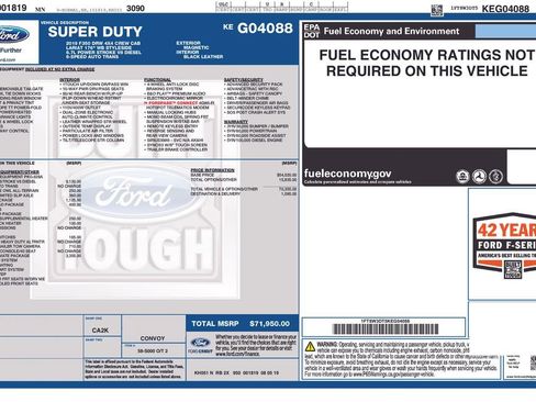 Used 2019 Ford F350 Lariat w/ Lariat Ultimate Package image 32