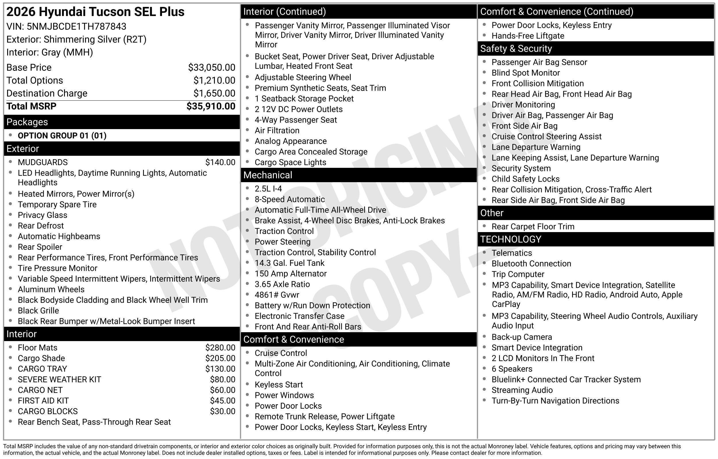 New 2026 Hyundai Tucson SEL AWD/4WD image 26