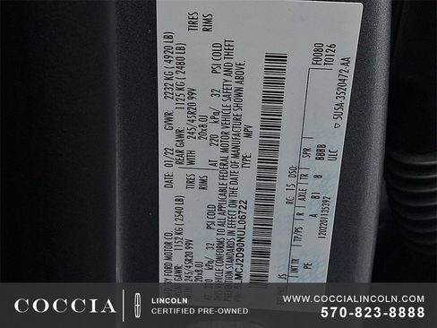 Certified 2022 Lincoln Corsair Reserve w/ Elements Package image 26