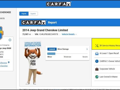 Used 2014 Jeep Grand Cherokee Limited AWD/4WD image 12