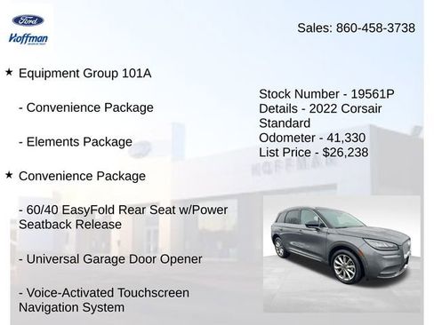 Certified 2022 Lincoln Corsair Standard w/ Premium Package image 5