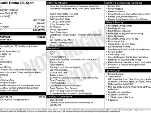 New 2026 Hyundai Elantra SEL Sport Premium w/ Cargo Package FWD image 28