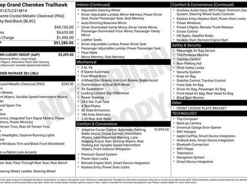 Used 2020 Jeep Grand Cherokee Trailhawk w/ Trailhawk Luxury Group image 45