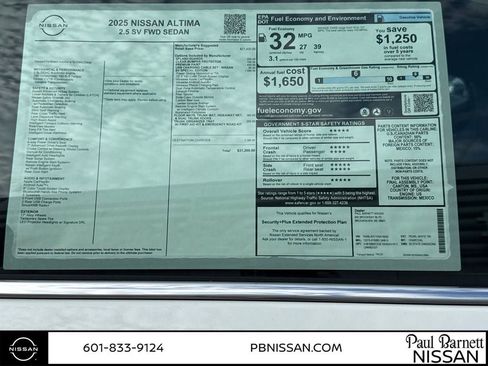 New 2025 Nissan Altima 2.5 SV w/ SV Special Edition Package image 17