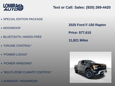Used 2025 Ford F150 Raptor AWD/4WD image 14