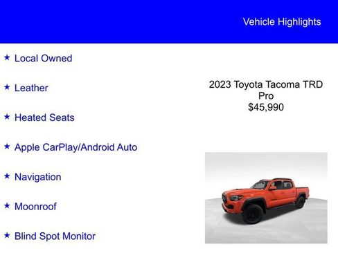 Used 2023 Toyota Tacoma TRD Pro image 2