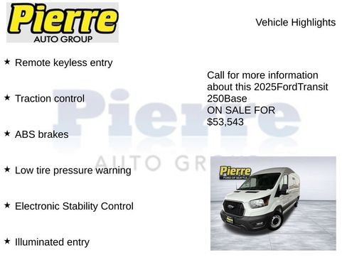 New 2025 Ford Transit 250 148 Medium Roof w/ Load Area Protection Package RWD image 7