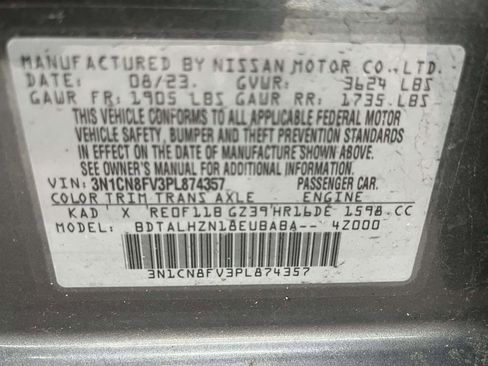 Certified 2023 Nissan Versa SR w/ Trunk Package FWD image 25