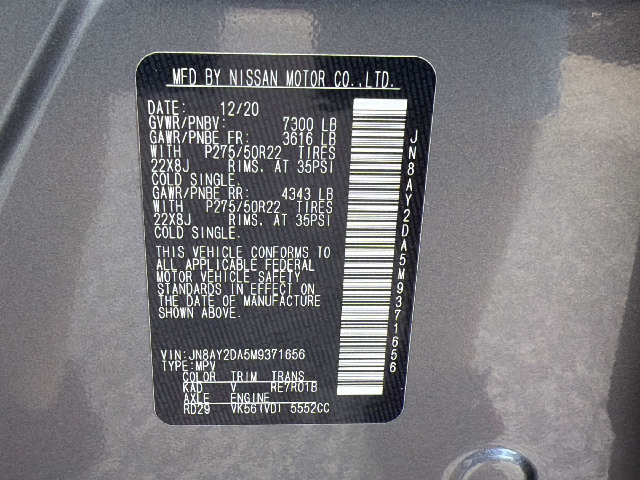 Used 2021 Nissan Armada Platinum w/ Captain's Chairs Package RWD image 29