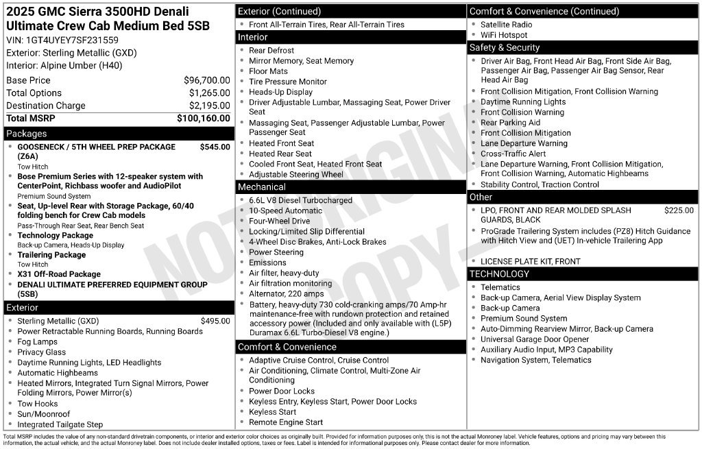 Used 2025 GMC Sierra 3500 Denali Ultimate AWD/4WD image 13