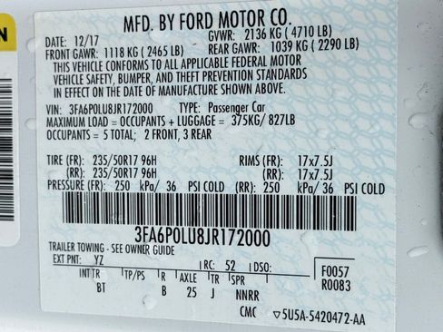 Used 2018 Ford Fusion SE w/ Equipment Group 602A FWD image 38