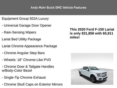 Used 2020 Ford F150 Lariat w/ Equipment Group 502A Luxury image 16