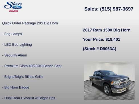 Used 2017 RAM 1500 Big Horn AWD/4WD image 22