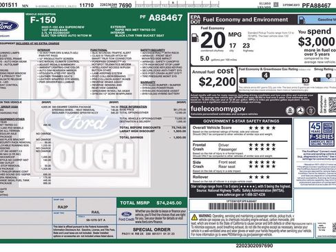 Used 2023 Ford F150 Lariat w/ Equipment Group 502A High AWD/4WD image 37