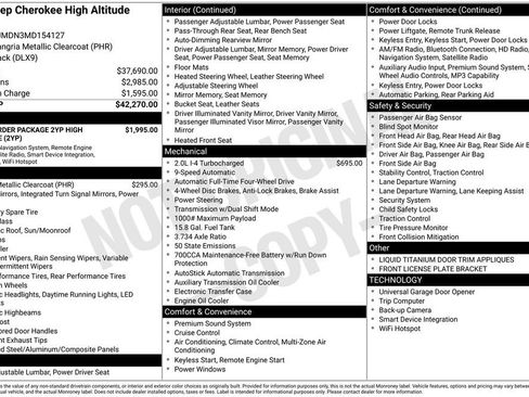 Certified 2021 Jeep Cherokee High Altitude image 43