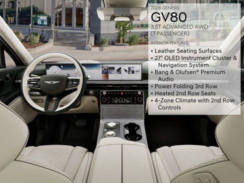 New 2026 Genesis GV80 3.5T Advanced image 18