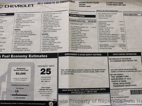 Used 2012 Chevrolet Corvette Grand Sport w/ 4LT Preferred Equipment Group image 62