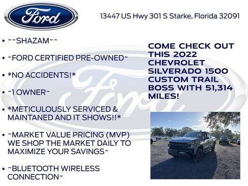 Used 2022 Chevrolet Silverado 1500 Custom Trail Boss w/ Safety Confidence Package AWD/4WD image 6