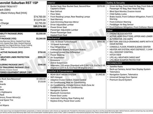 New 2026 Chevrolet Suburban RST w/ RST Capability Package AWD/4WD image 4